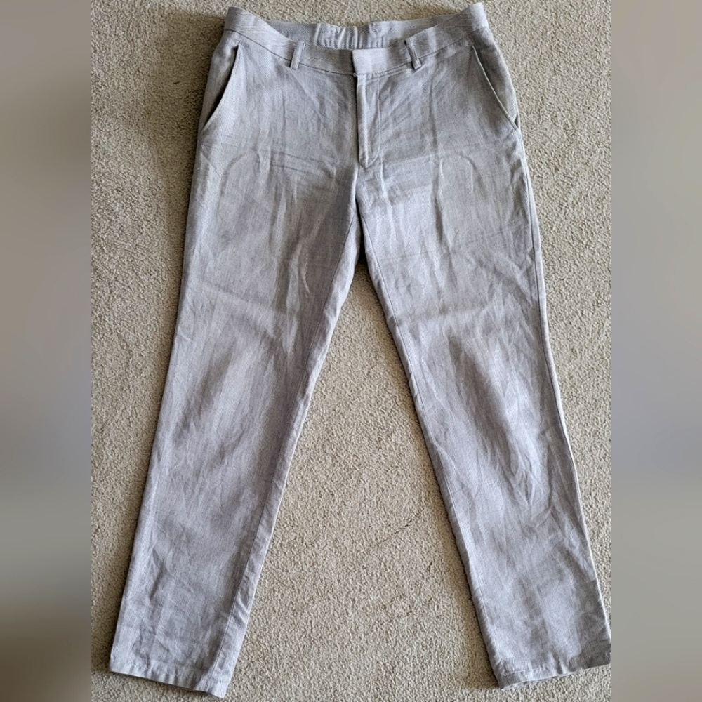 Barneys New York Pants, Grey, Lightweight, Men's 30×30